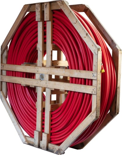 1-L DL FIBRE PIPE 40mm 500M RED
