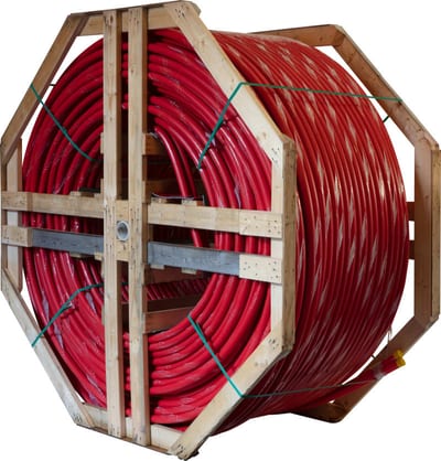 2-L DL FIBRE PIPE 40mm 750M RED