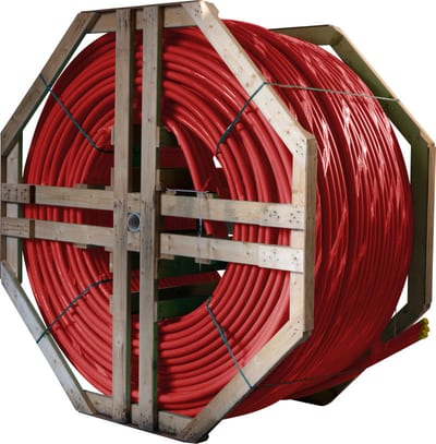 4-L DL FIBRE PIPE 40mm 375M RED