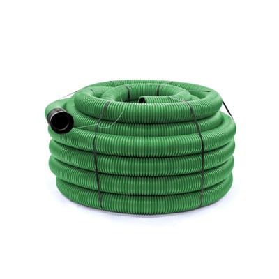 DV Corrugated Cable Conduit, Recycled Plastic, Green, 50 mm, 50 m