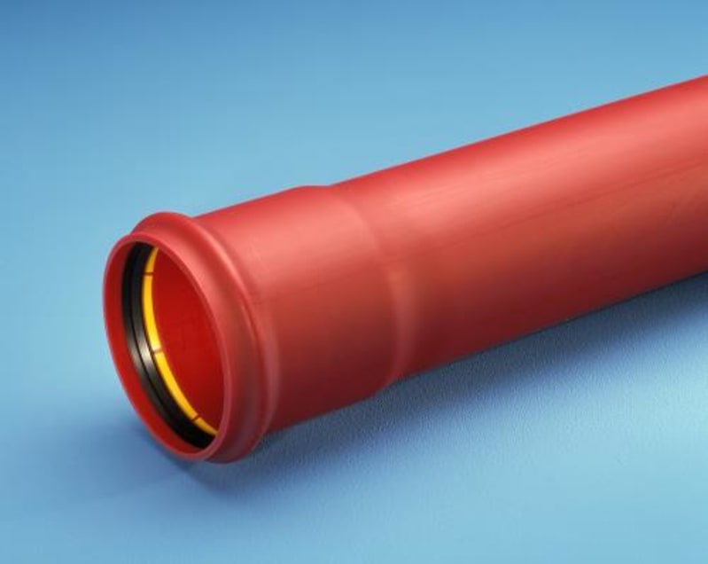 Smooth Cable Conduit 50mm PP RED SN8 6M (3077224)
