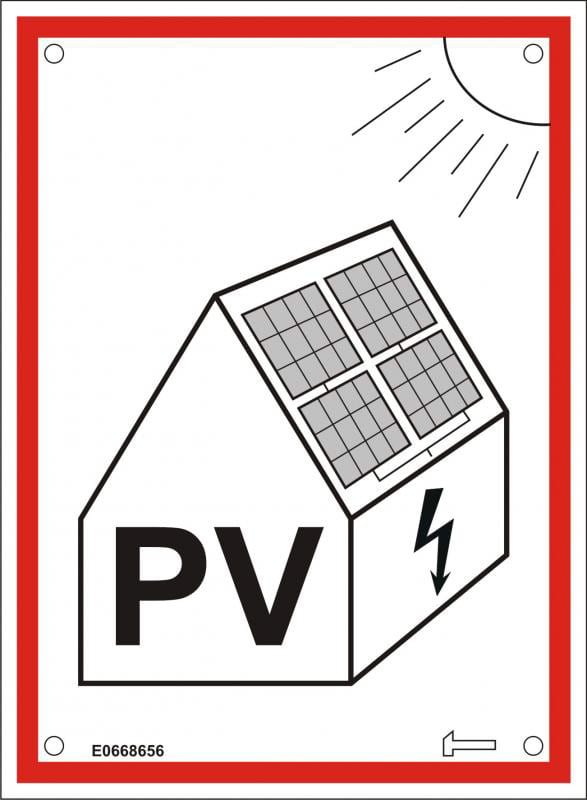 Sign Solcelleinst. (alu.) (E0668656)