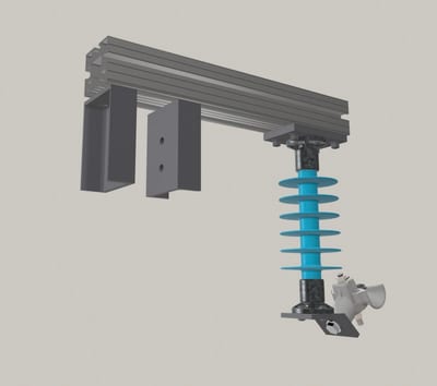 Cross-Arm for H and B Masts with 1 Insulator, Complete
