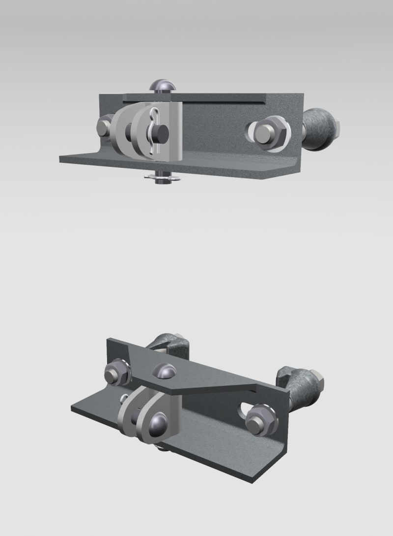 Fjellskålnes 2822145 Bracket Set for B5/B6 Mast Extension Arm, Narrow Side
