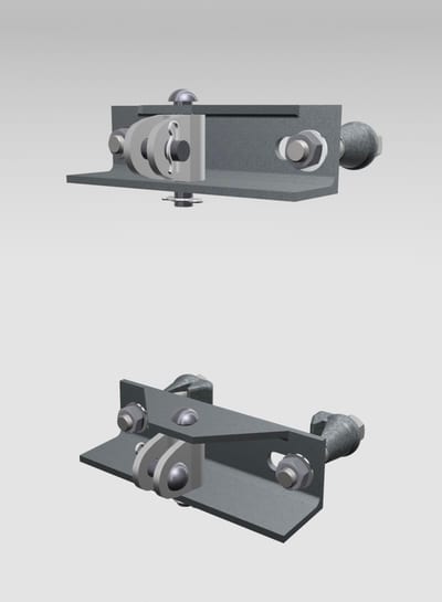 Fjellskålnes 2822145 Bracket Set for B5/B6 Mast Extension Arm, Narrow Side