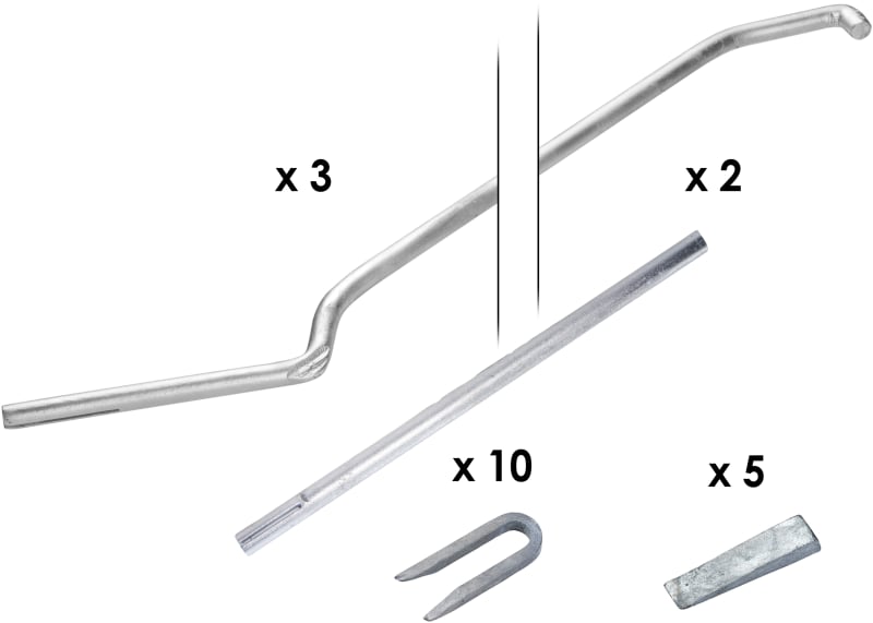 Iron Pole Strut 25 × 1780 mm (150-251387489)