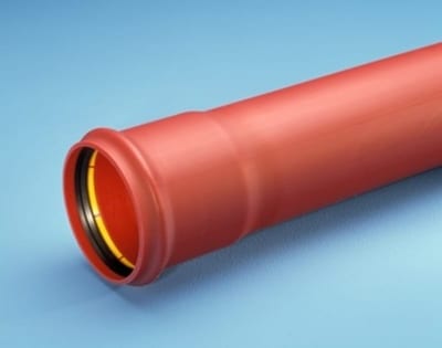 Smooth Cable Conduit 160mm PP RED SN8 6M