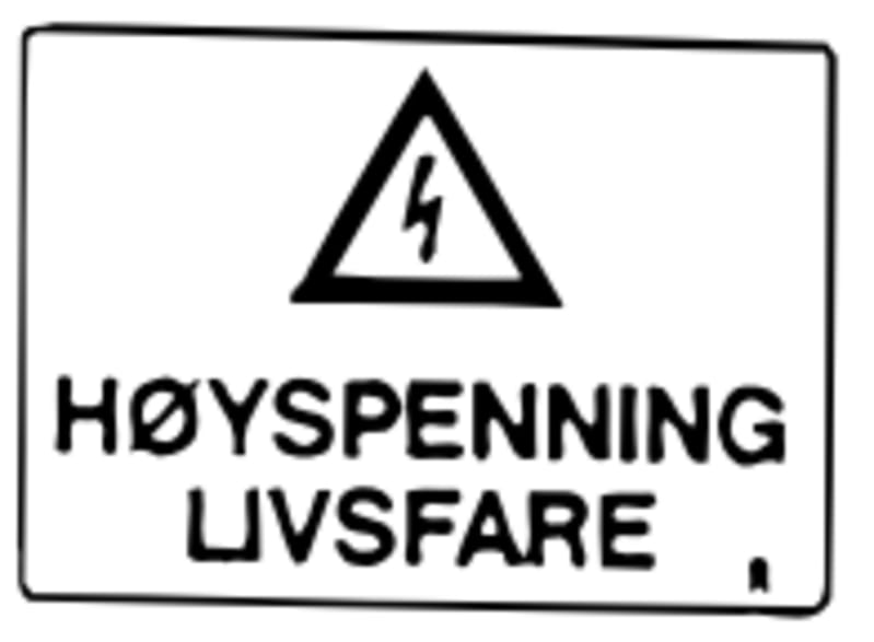 Melbye A115 Aluminium High-Voltage Danger Sign 210x148x1.8 mm Yellow