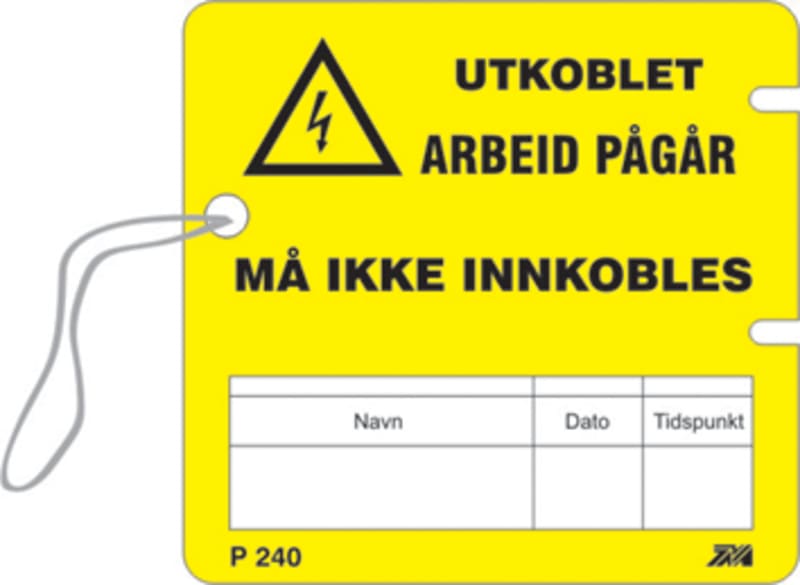 Melbye P240 PVC Safety Sign Work in Progress 100x95x3 mm