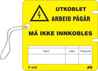 Melbye P240 PVC Safety Sign Work in Progress 100x95x3 mm