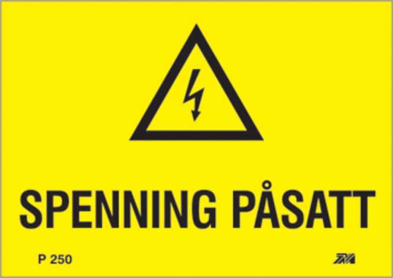 Melbye P250 PVC Warning Sign, Live Equipment, 210 x 148 x 1.5 mm