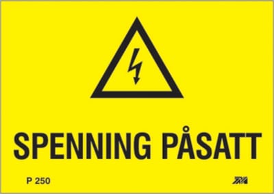Melbye P250 PVC Warning Sign, Live Equipment, 210 x 148 x 1.5 mm