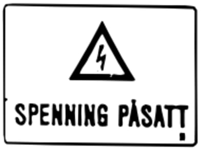 Melbye Magnetic Sign Voltage Applied 210x148x0.6 mm