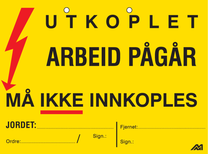 Melbye Warning Sign Cardboard Work in Progress 210 x 148 mm (10407358)