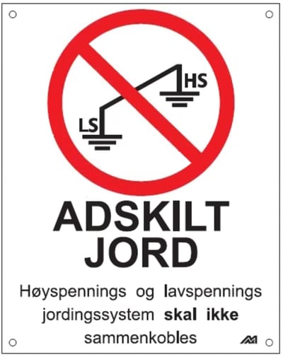 Aluminium sign Adskilt earth
