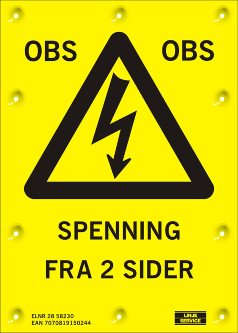 Warning Sign HN11 - Voltage from to sides (NO2858230)