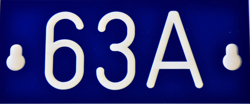 Merkelskilt blue 63A (2858585)