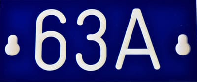 Merkelskilt blue 63A