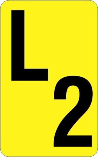 Sign "L2" 25x40 (S421)