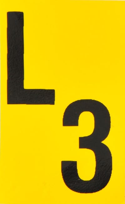 Sign "L3" 25X40 (S422)