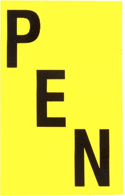 Sign "pen" 25X40 (S423)