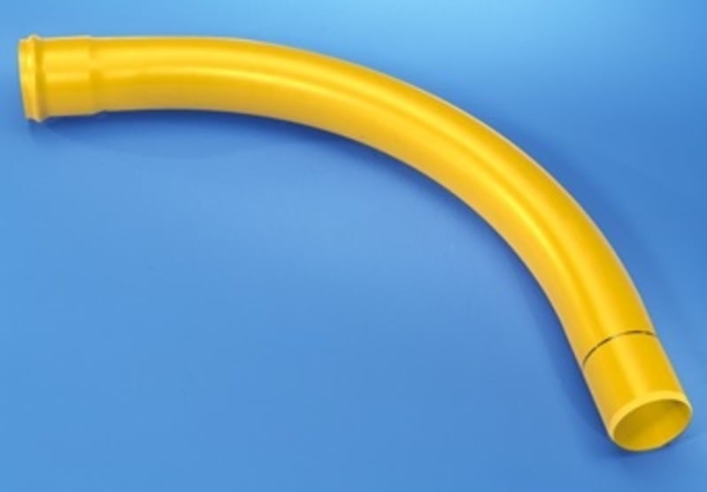 Long-Radius Bend 50mm PP 90 GR. R=2000 Yellow (8002200)