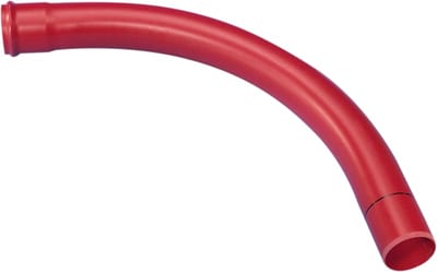 Long-Radius Bend 125mm PP 90 GR. R=2000 RED