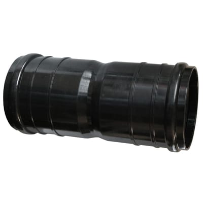 160 mm PE doublecoupling, long, black