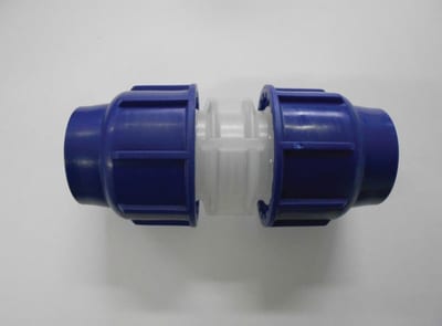 Joint T/PE PIPE 40mm BLUE-Transparent