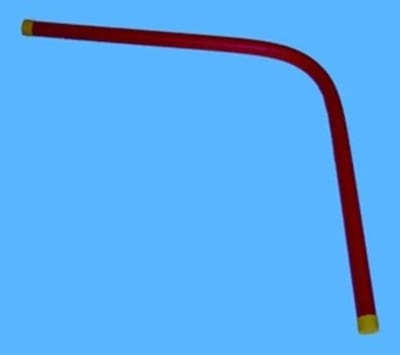 Long-Radius Bend DL 40mm PE 90 GR. RED
