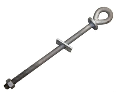 Melbye 2881104 Eye Bolt M20 x 350 mm Closed Eye Hot-Dip Galvanised
