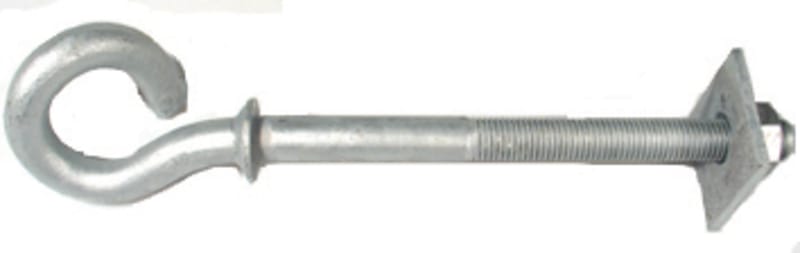 Ensto Nor Through-Bolt Eye Hook M20 x 240 mm Hot-Dip Galvanised (SOT 21.1)