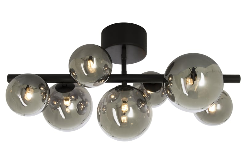 Aneta Lighting Molekyl Ceiling Luminaire Black/Smoke (66910-15)