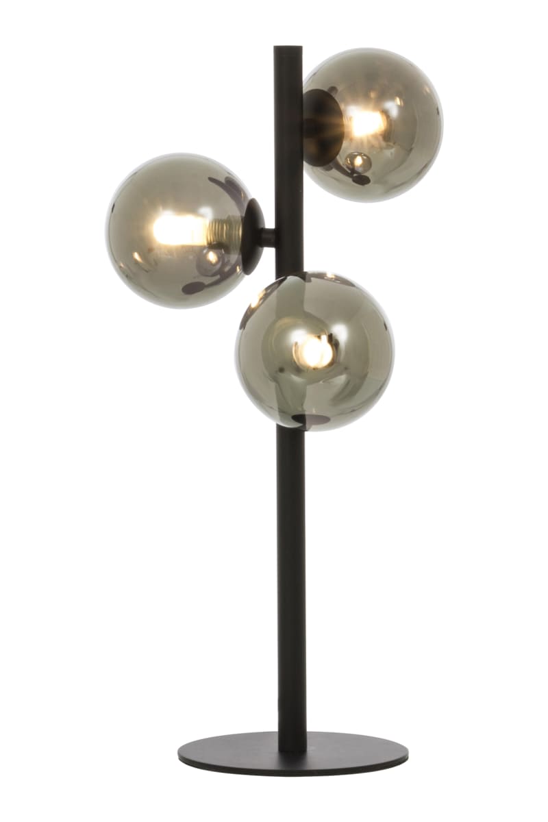 Aneta Lighting Molekyl 68910-15 Table Luminaire 3-Light Black with Smoke Glass