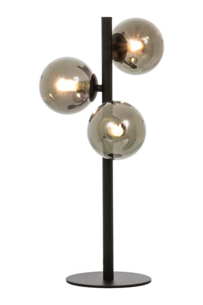 Aneta Lighting Molekyl 68910-15 Table Luminaire 3-Light Black with Smoke Glass