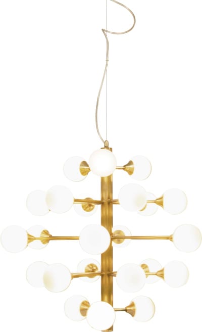 Cosmos Pendant 24-Arm, Brass/White