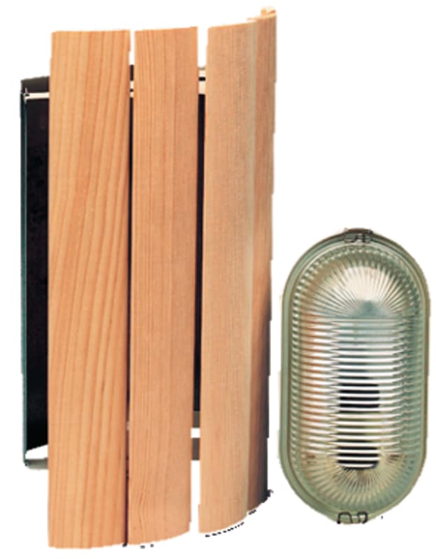 Ensto AVH15.2 Sauna Corner Luminaire with Pine Grille