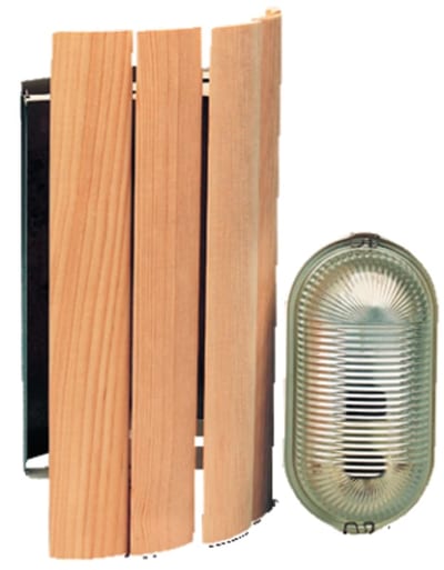 Ensto AVH15.2 Sauna Corner Luminaire with Pine Grille