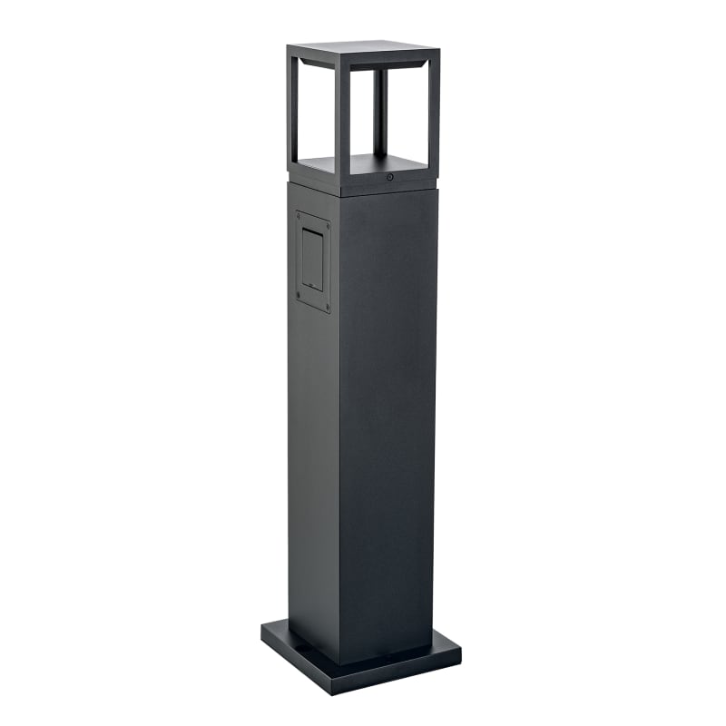 Fagernes Bollard Black 12W/830 Socket (630103)