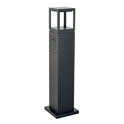 Fagernes Bollard Black 12W/830 Socket
