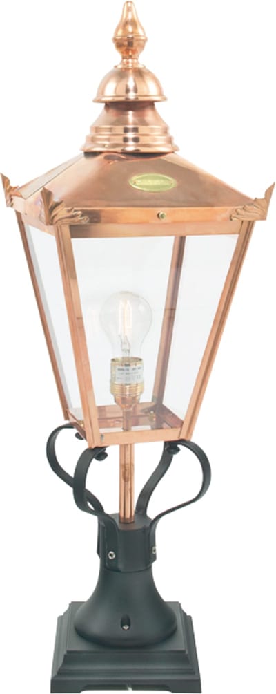 Norlys Chelsea 957 Post-Top Lantern 100 W E27 Polished Copper 957CO