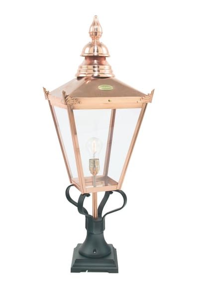 Norlys Chelsea 956 Post-Top Lantern 100 W E27 Polished Copper 956CO