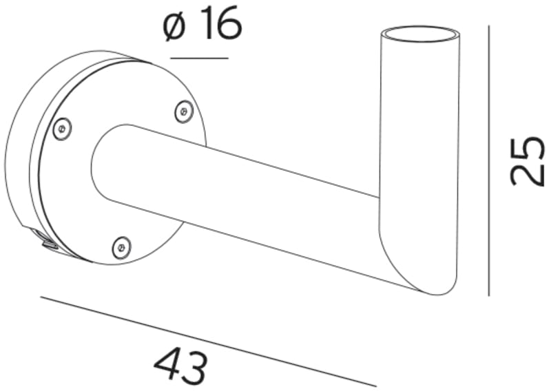 Wall bracket 154 Aluminium (154AL)