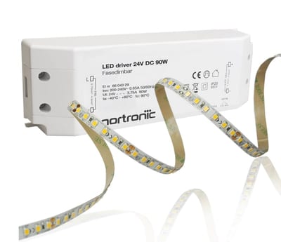 Ledstrip KIT 24V 827 8W 10M IP20