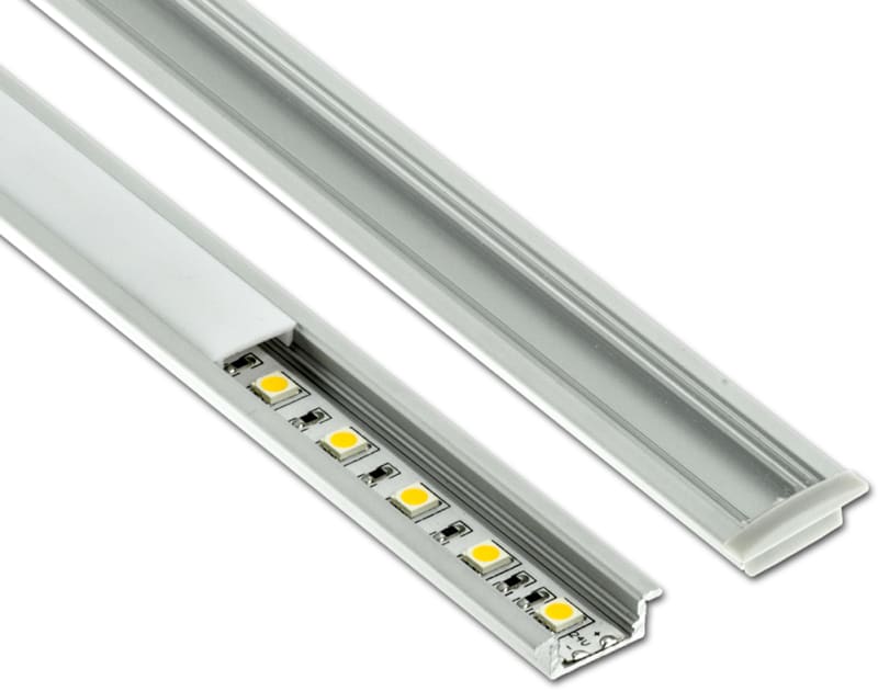 Vanpee norge Aluminium Profile Recessed 2M Opal+Clear (3200410)
