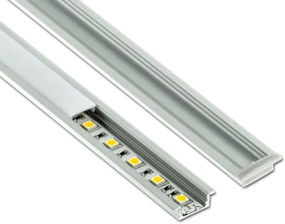 Vanpee norge Aluminium Profile Recessed 2M Opal+Clear