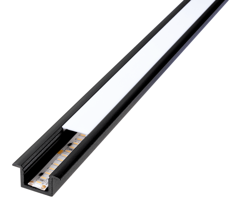 Stripline Profile Recessed 1,8M Black (391431)