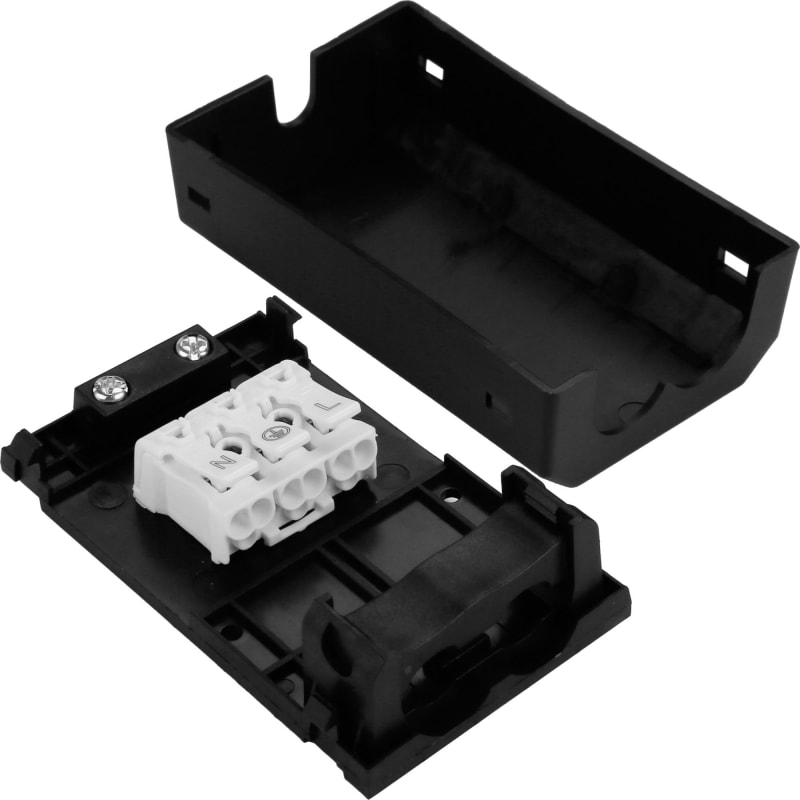 3-pole JUNCTION BOX BLACK 3X2,5MM2 (3-Way Conn. Box)
