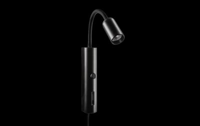 TUBE WALL Black USB 8W/927 DIM