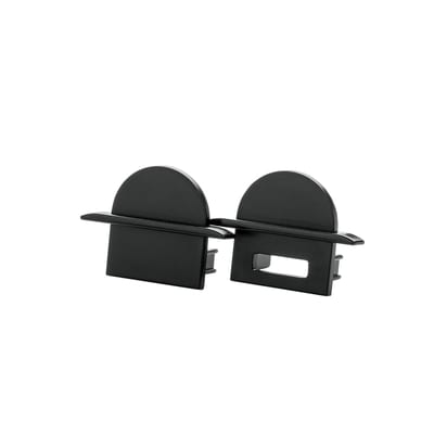 Stripline END CAP Round KIT RECESSED Black